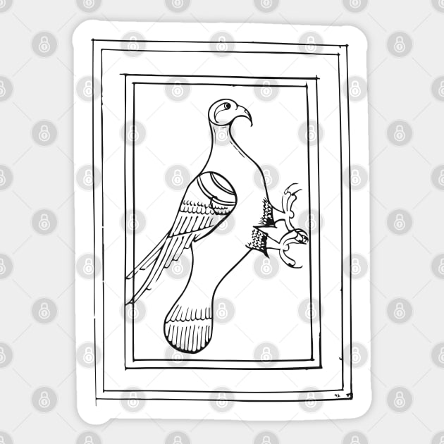 Medieval art - pigeon Sticker by vixfx